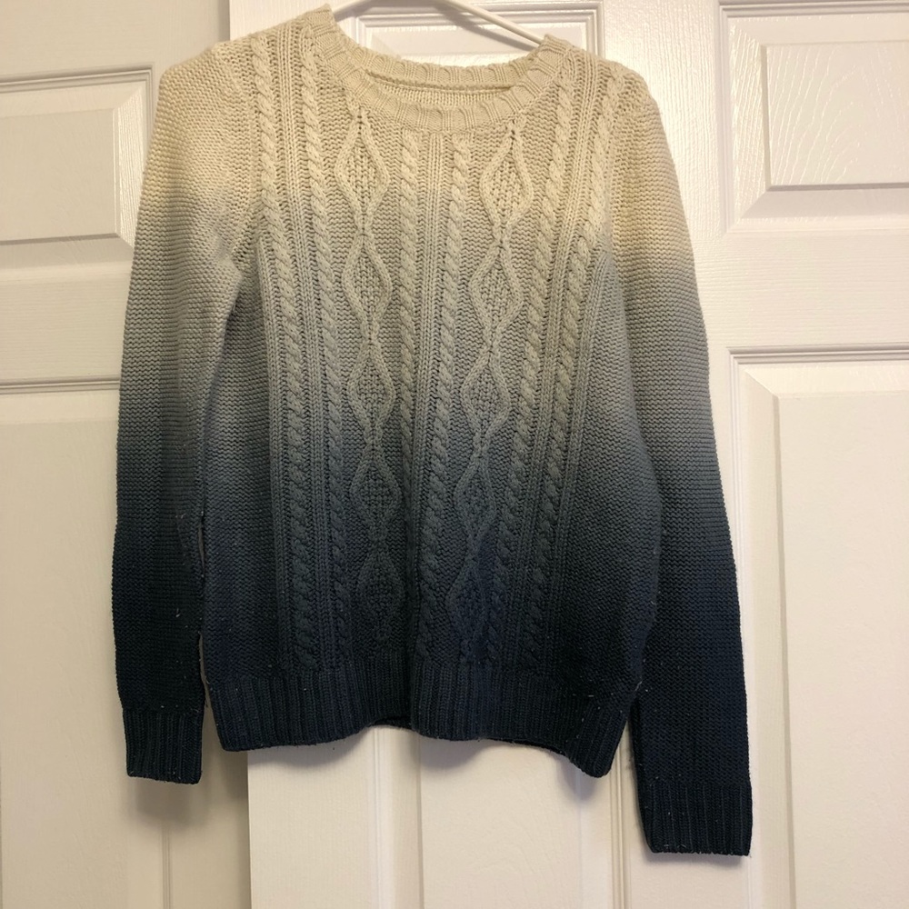 Ombré cable knot sweater